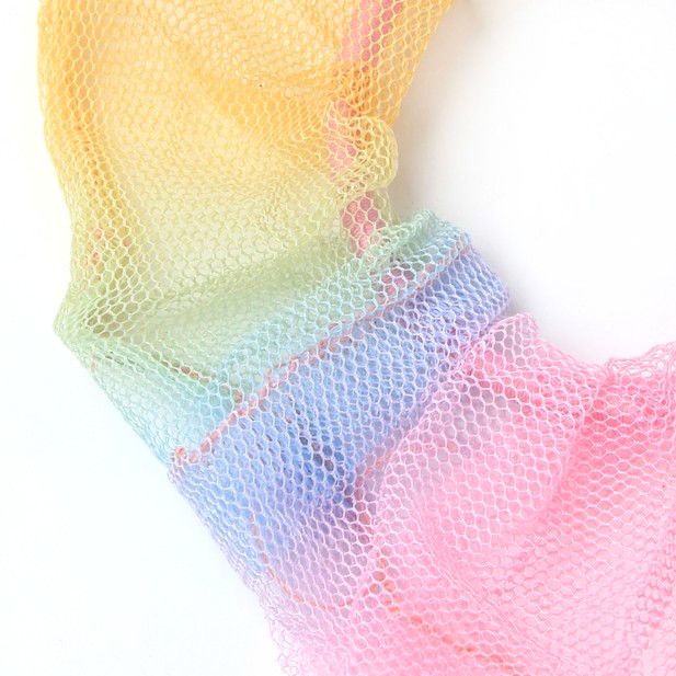 Rainbow Net Scrunchie