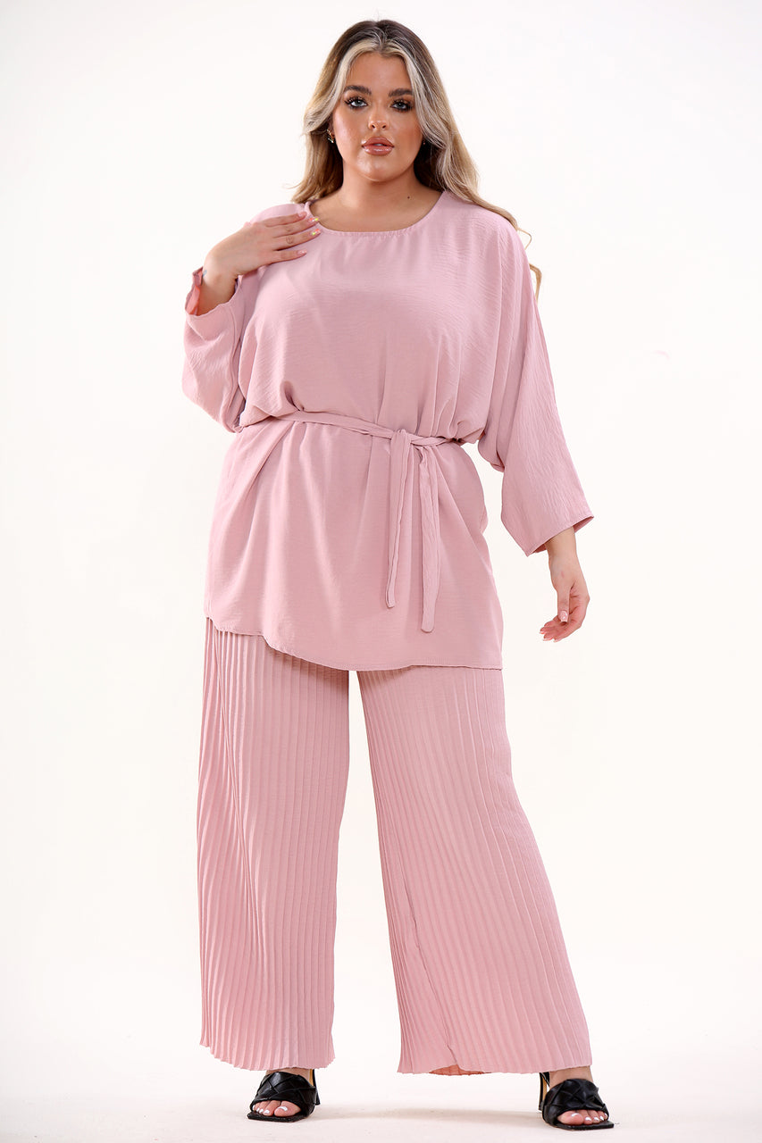 Pleated Trousers Co-Ord Set