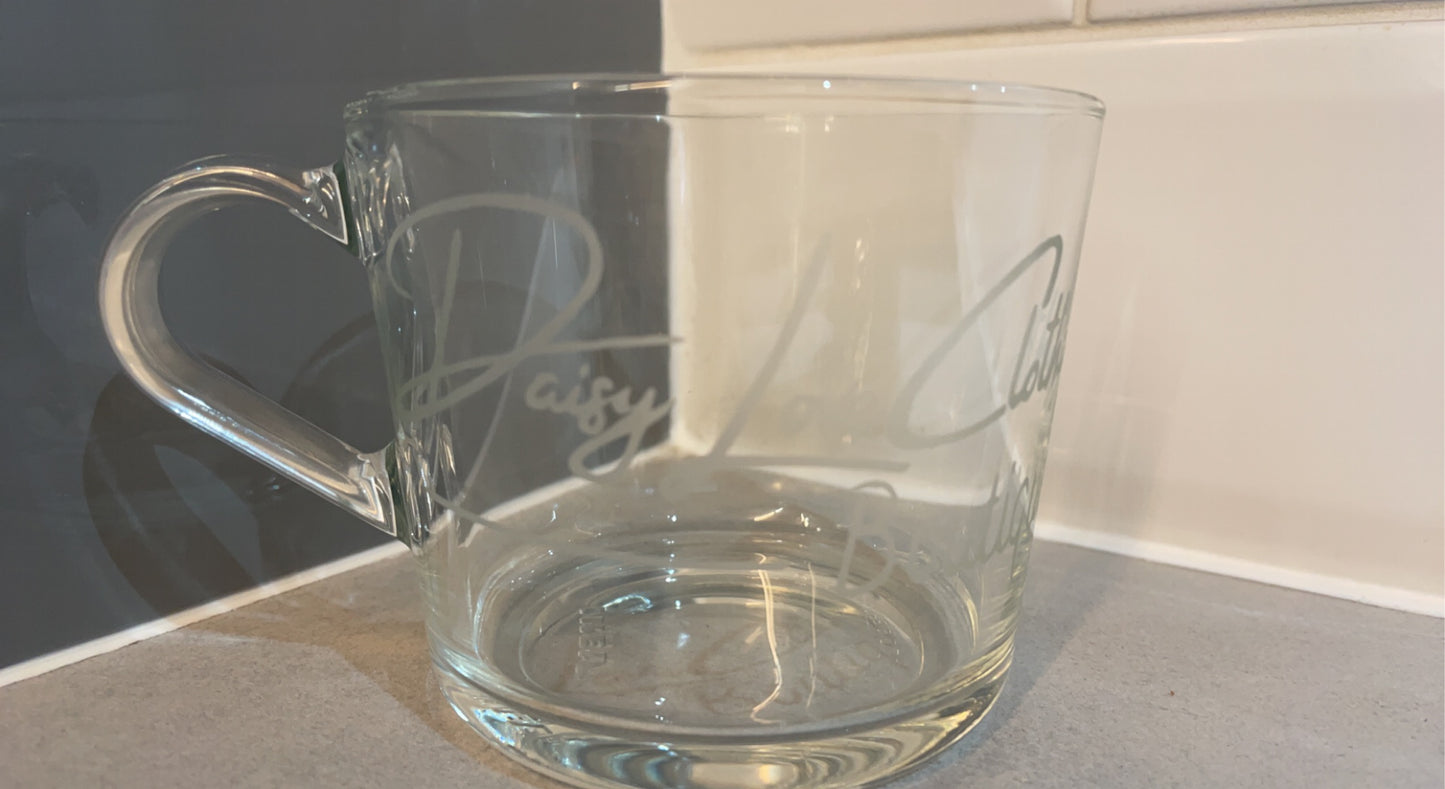 Logo glass mug